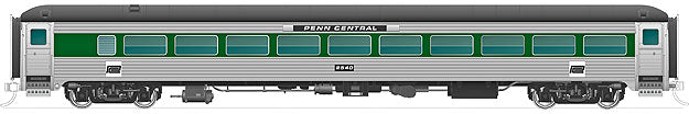 Rapido Trains 517022 N Scale Penn Central 8600-Series Coach Passenger Car #2555