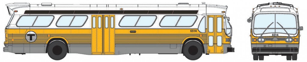 Rapido Trains 751012 HO Boston MBTA Deluxe Bus #6105