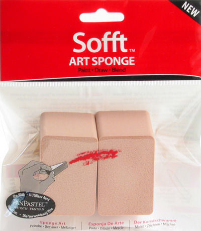 PanPastel 61031 Flat Sponge Sofft Angle Slice (Pack of 2)