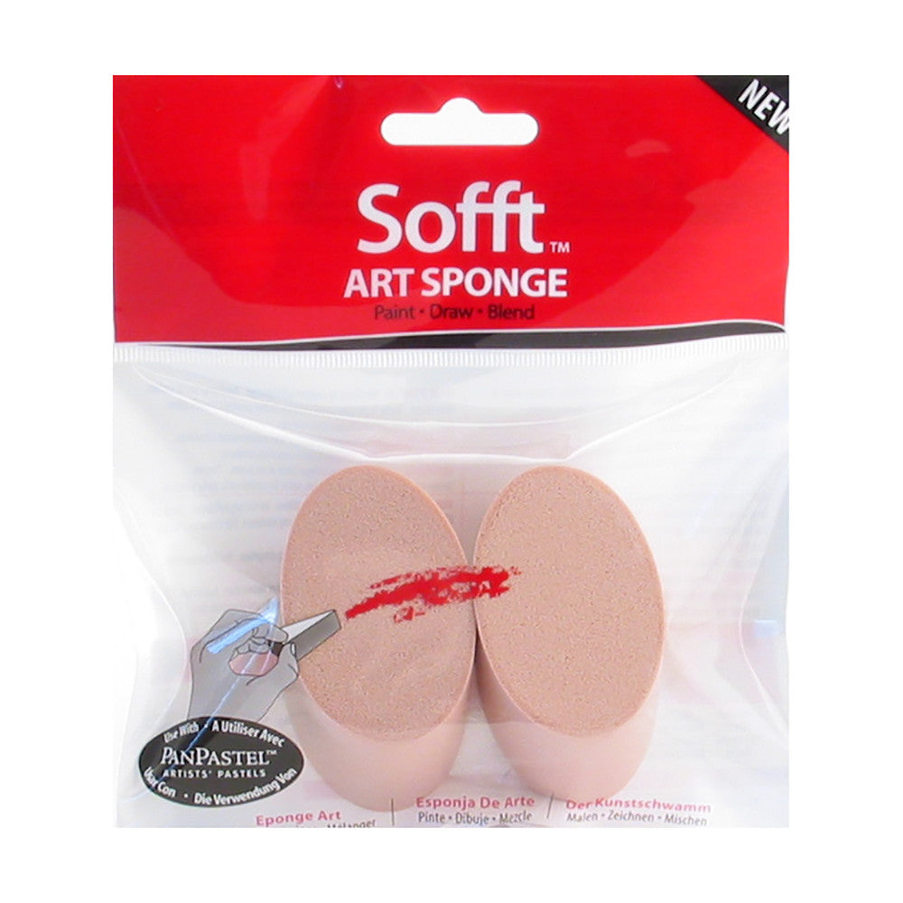 PanPastel 61030 Angle Slice Round Sofft Art Sponges (Pack of 2)