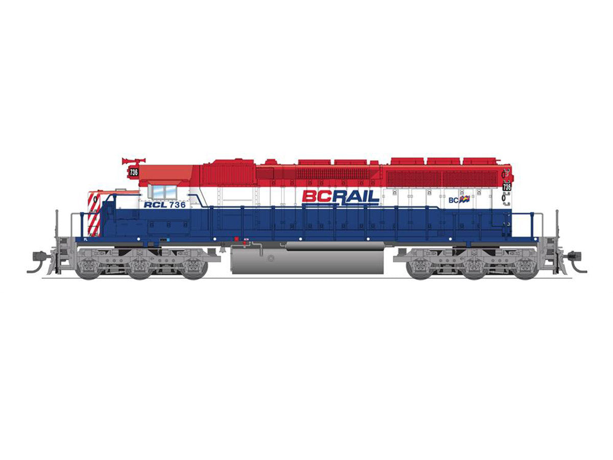 Broadway Limited 6776 HO British Columbia Rail EMD SD40-2 Diesel Locomotive #736