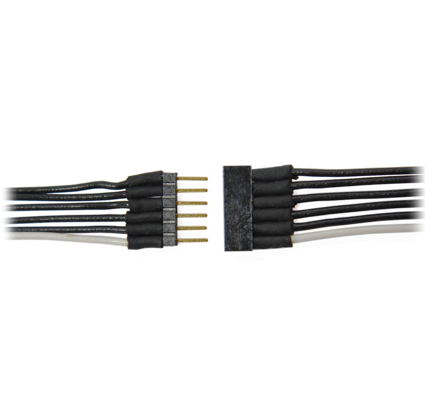 Train Control Systems 1476 6-Pin Micro Connector (Black and White Wires)