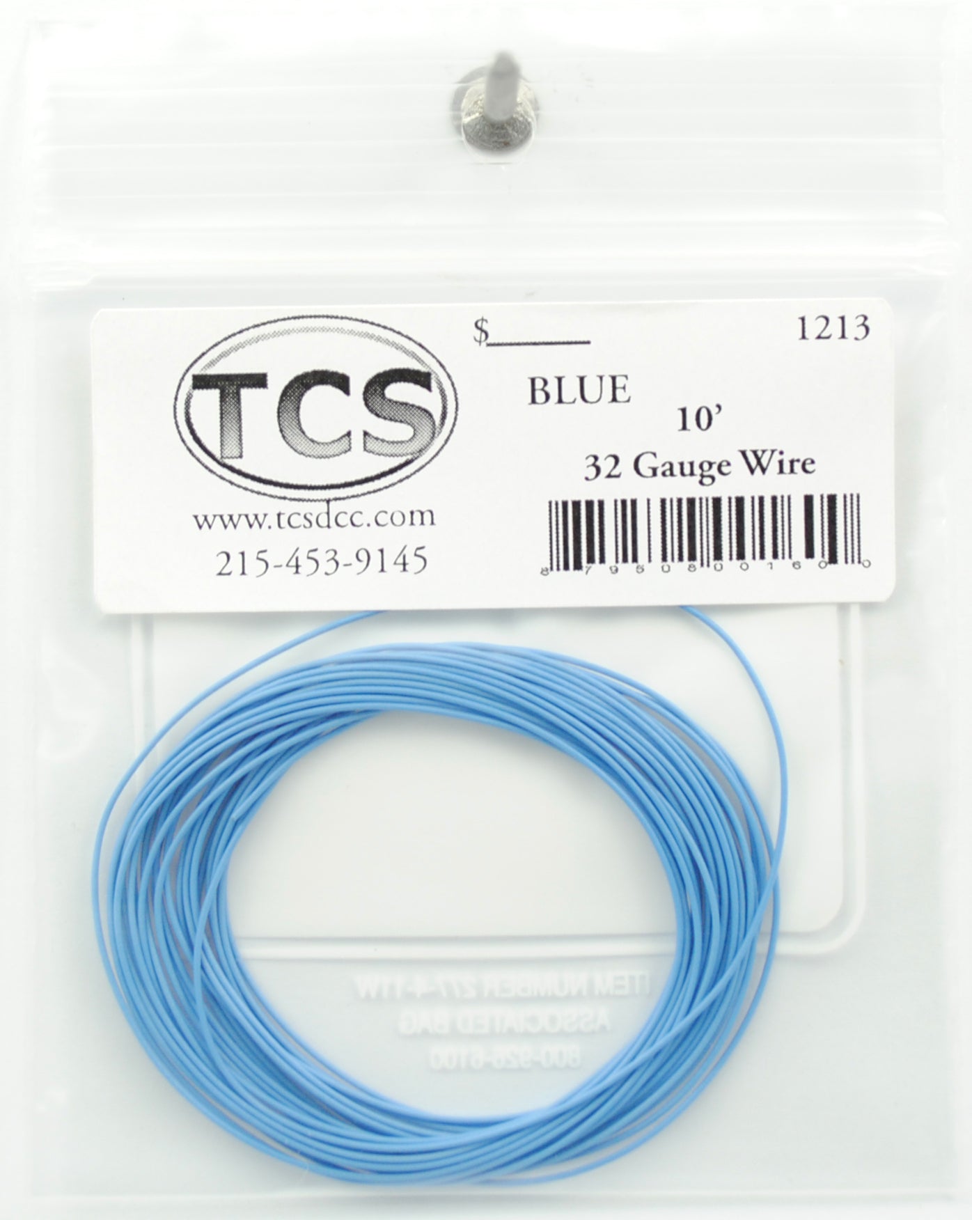 Train Control Systems 1213 10' of 32 Gauge Wire, Blue