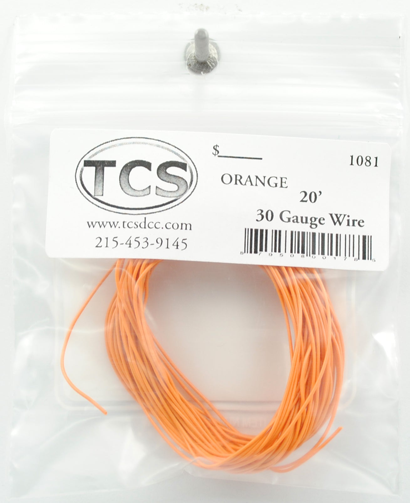 Train Control Systems 1081 Orange 20' of 30 Gauge Wire