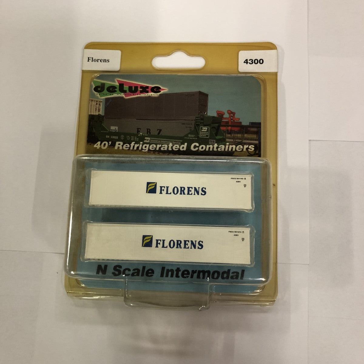 Deluxe Innovations 4300 N Scale Florens 40'' Refrigerated Containers (Pack of 2)