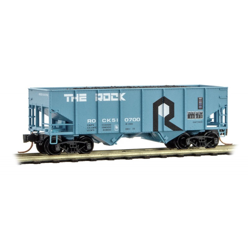 Micro-Trains 05600450 N Rock Island 33' Twin Bay Rib Side Hopper w/Load #510700