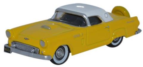 Oxford Diecast 87TH56005 1:87 1956 Ford Thunderbird Yellow/Colonial White