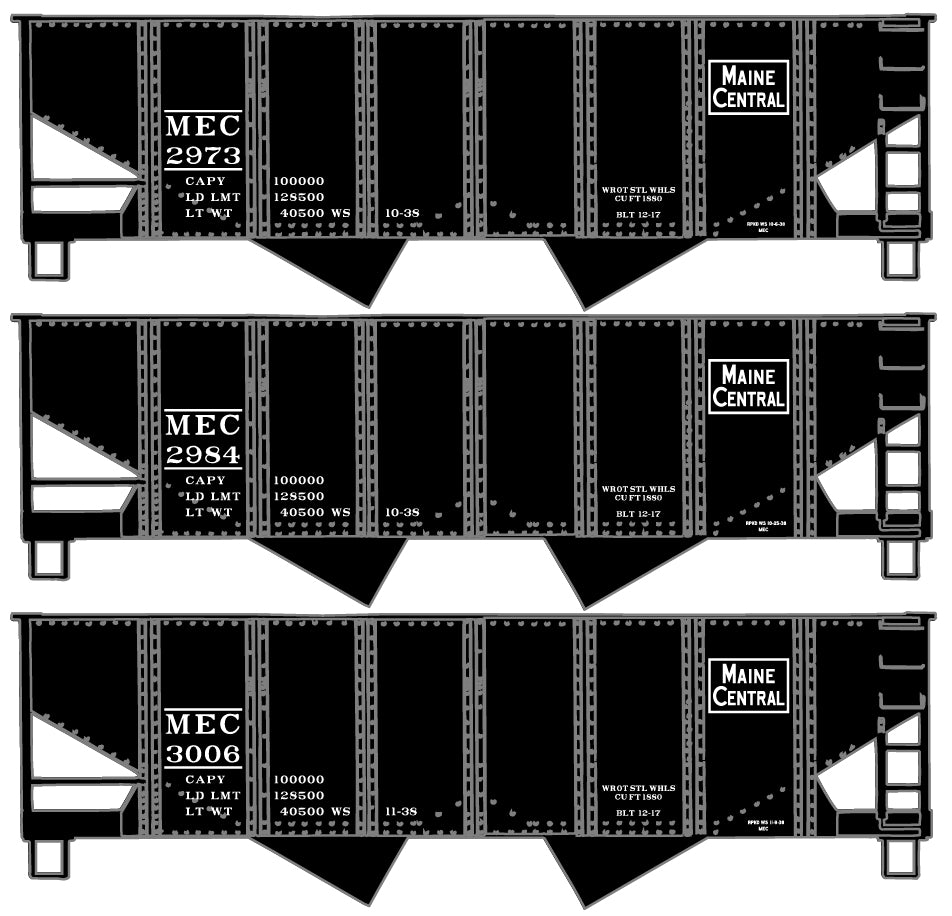 Accurail 25854 HO Maine Central 2500 Series USRA Twin Hopper Set (3)