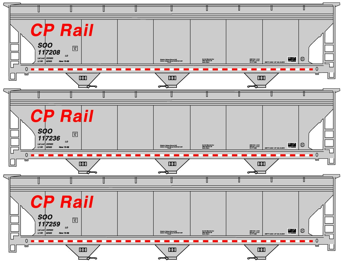 Accurail 8103 HO Canadian Pacific-Soo Line ACF Covered Hopper (3)