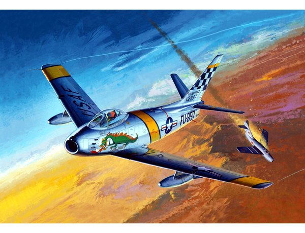 Academy 12546 1:72 F-86F Korean War US Fighter Aircraft Plastic Model Kit