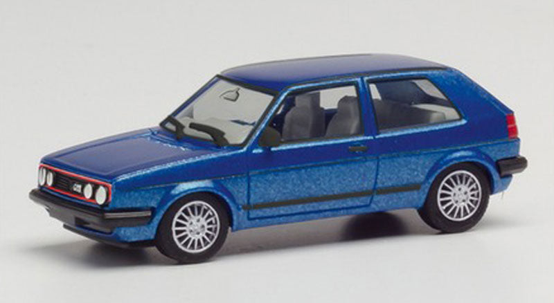 Herpa 430838 HO Volkswagen Golf II Gti Metallic Blue