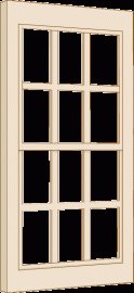 Northeastern Scale Lumber 95016 HO 30" x 66" 6/6 Double-Hung Structure Window