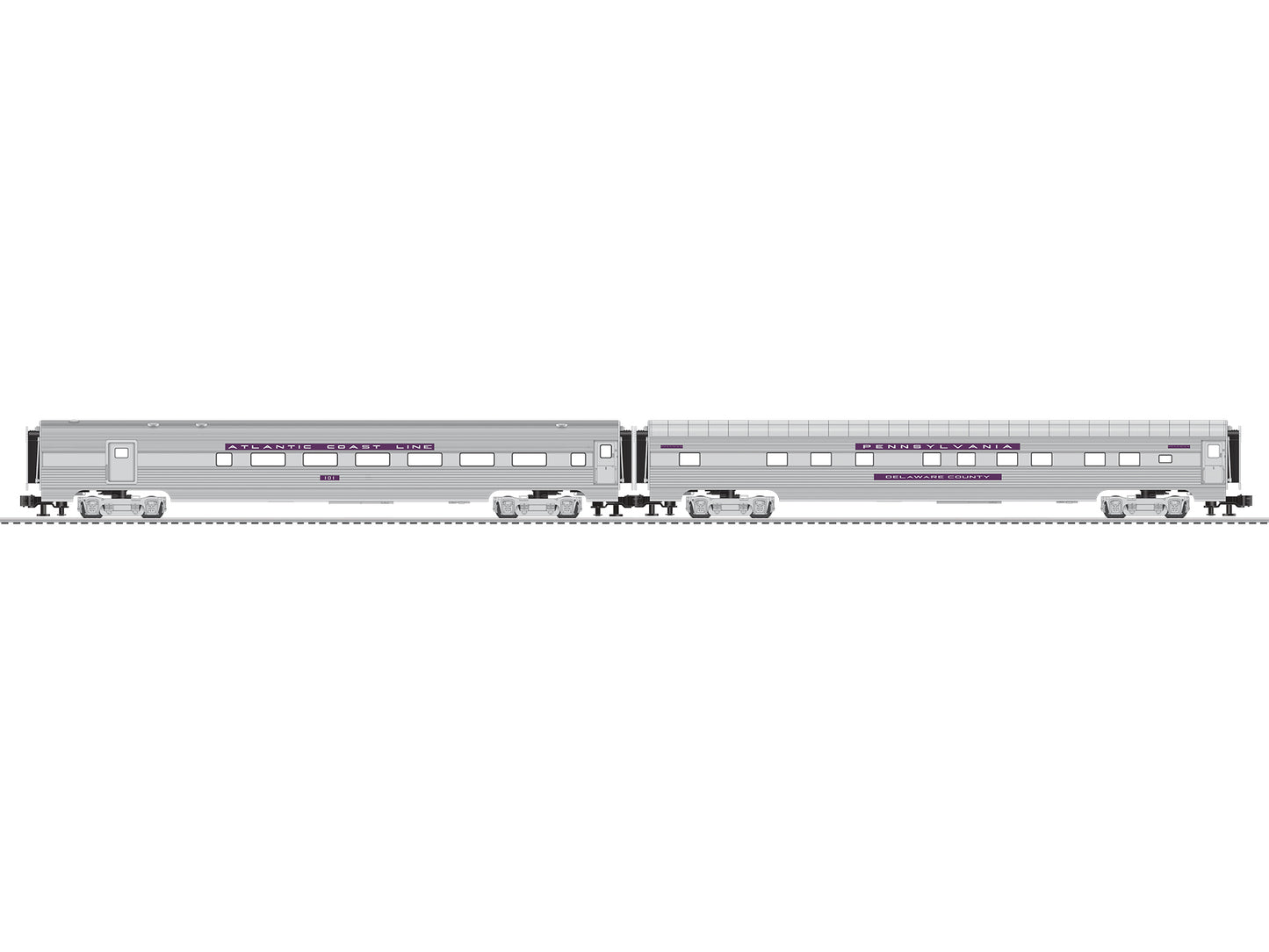 Lionel 6-85016 O Atlantic Coast Line/PRR Champion 21'' Passenger Cars (Set of 2)