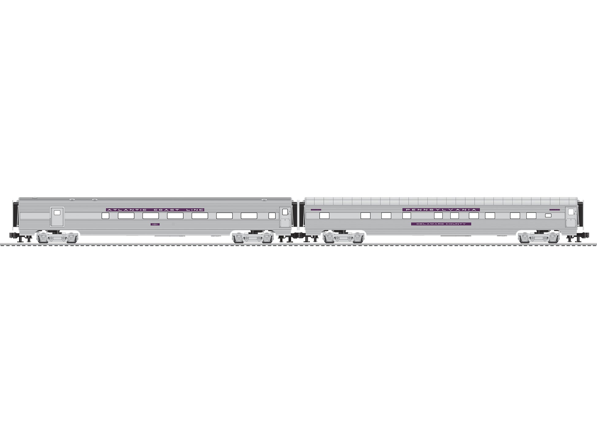 Lionel 6-85016 O Atlantic Coast Line/PRR Champion 21'' Passenger Cars (Set of 2)