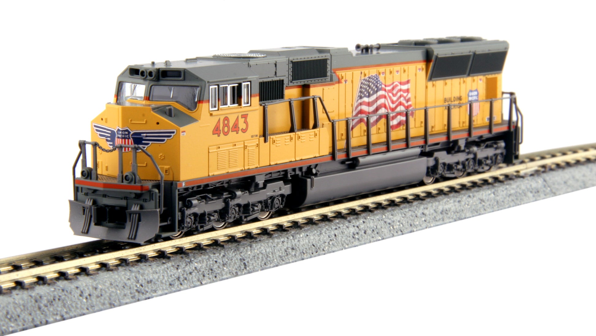 Kato 176-8609-LS N Union Pacific EMD SD70M Diesel Locomotive LokSound #4843