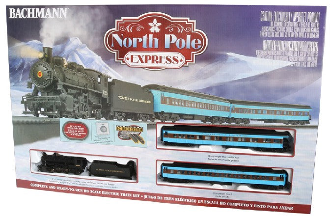Bachmann 00751 North Pole Express HO Gauge Steam Starter Passenger Train Set
