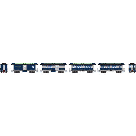 Athearn 11028 N Baltimore & Ohio 34 Old Time Overton Passenger Set (4)