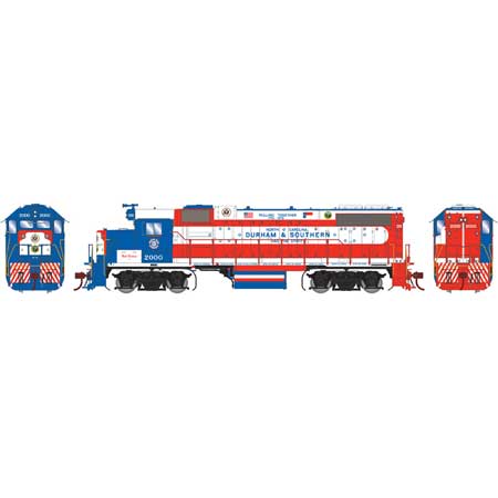 Athearn G65678 HO Durham & Southern GP38-2 Bicentennial Diesel Locomotive #2000