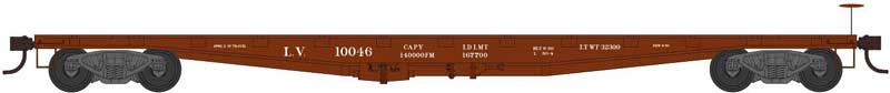 Bowser 41917 HO Lehigh Valley 50 Foot Flat Car Kits & Ready-to-Run #10025