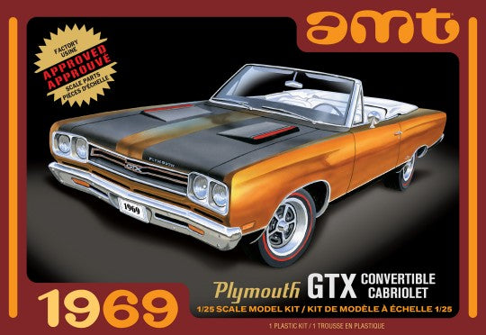 AMT 1137 1:25 1969 Plymouth GTX Convertible Car Kit