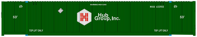 Atlas 50003987 N Hub Group Norfolk Southern 53' Container #2 (Pack of 3)