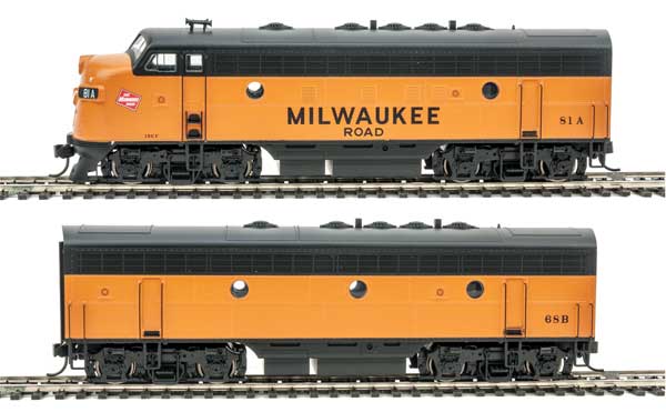 Walthers 910-19930 HO Milwaukee EMD F7 A-B Set Diesel Locomotive #83A/#85B