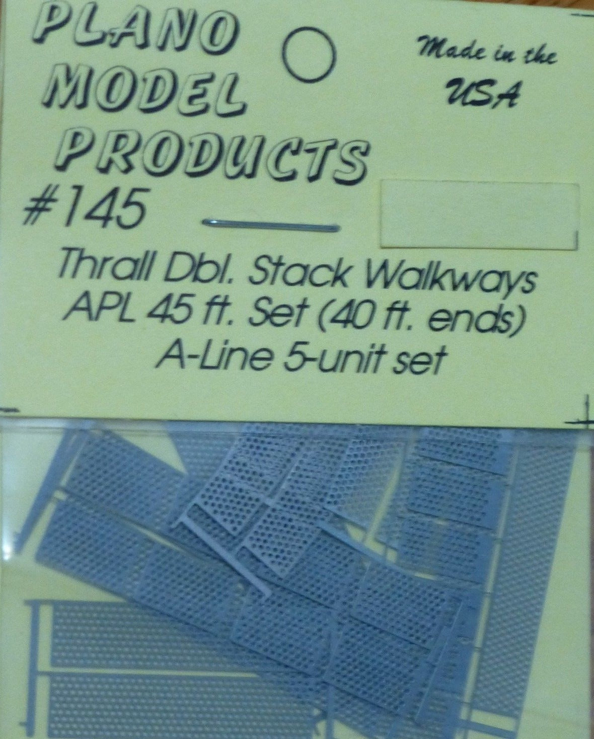 Plano Model Products 145 HO Thrall 40’ & 45' 5-Unit Set-APL Style