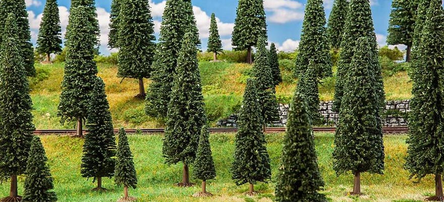 Faller 181537 HO Assorted Fir Trees 1.9