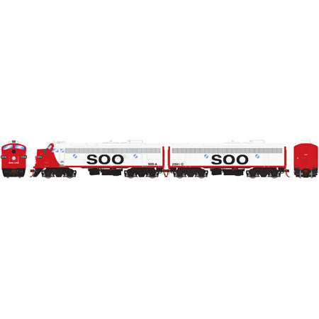 Athearn G22728 HO SOO/Freight FP7A/F7B Diesel Locomotive #500a, #2501c
