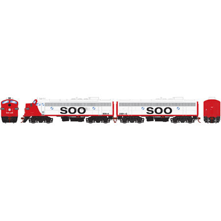 Athearn G22828 HO SOO/Freight FP7A/F7B Diesel Loco w/DCC & Sound #500a, #2501c