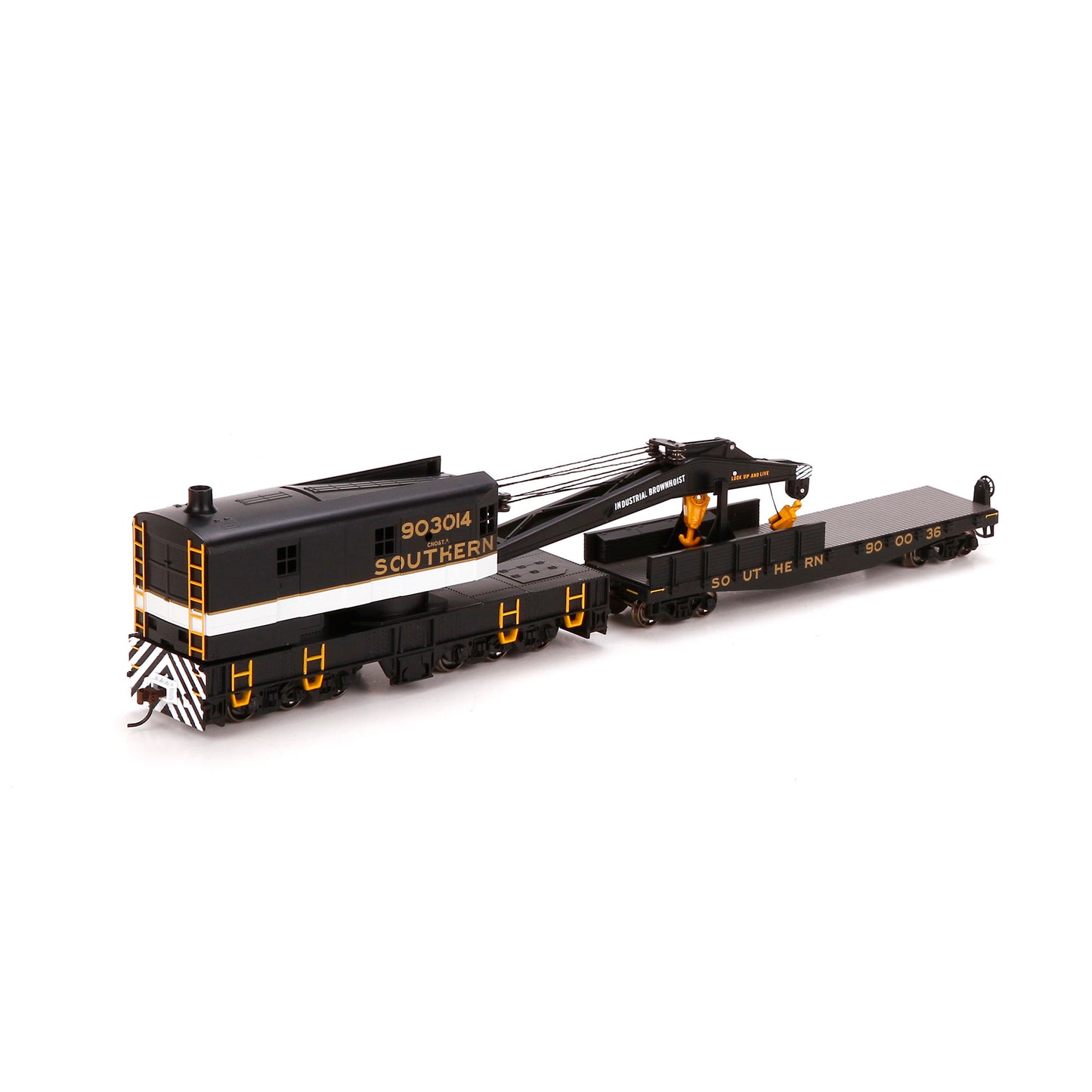 Athearn 7527 HO Scale Southern RTR 200-Ton Crane w/ Tender #900036