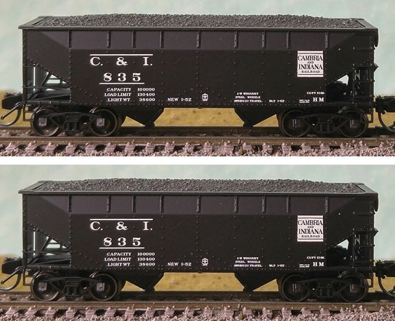 Bluford Shops 65123 N Delaware Lackawanna & Western 8-Panel 2-Bay Hopper (3)