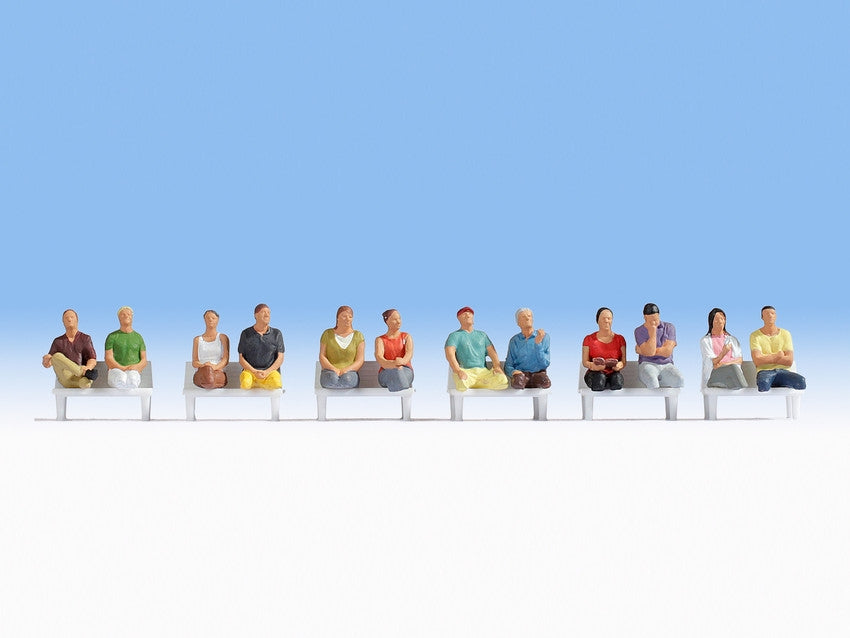 Noch 15250 HO Sitting Passengers Figures (Set of 12)