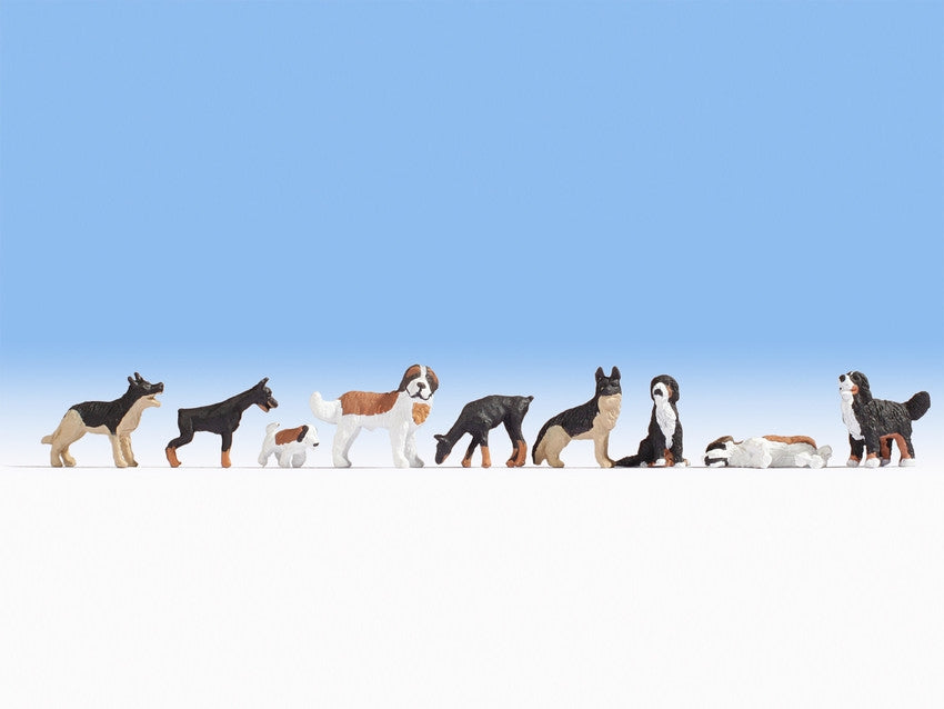 Noch 36717 N Dogs Figures (Set of 9)