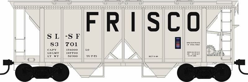 Bowser 43263 HO Frisco ACF 70-Ton 2-Bay Hopper #83722