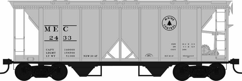 Bowser 43277 HO Maine Central ACF 70-Ton 2-Bay Hopper #2433