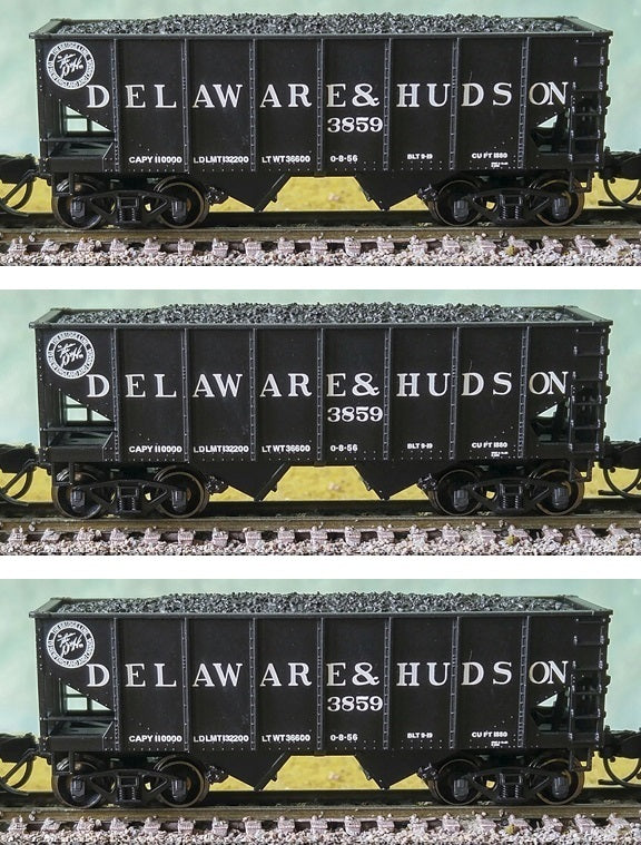 Bluford Shops 60373 N Delaware & Hudson 2-Bay USRA Hopper (3)