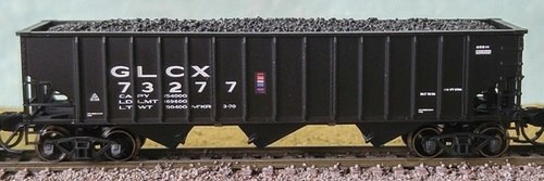 Bluford Shops 14581 N GLCX 70-Ton 3-Bay 14-Panel Hopper w/Load