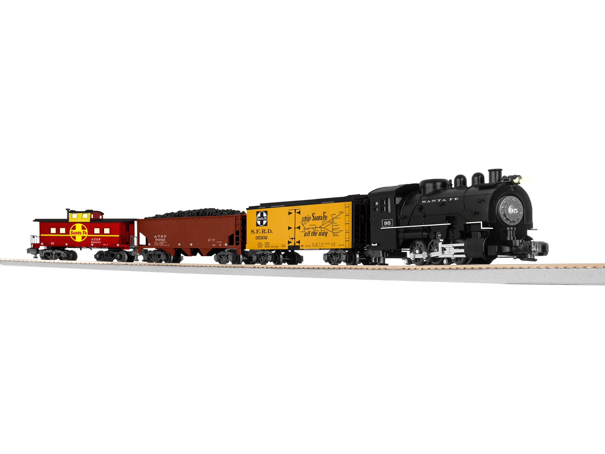 American Flyer 6- 44044 Santa Fe FlyerChief Docksider S Gauge Steam Train Set