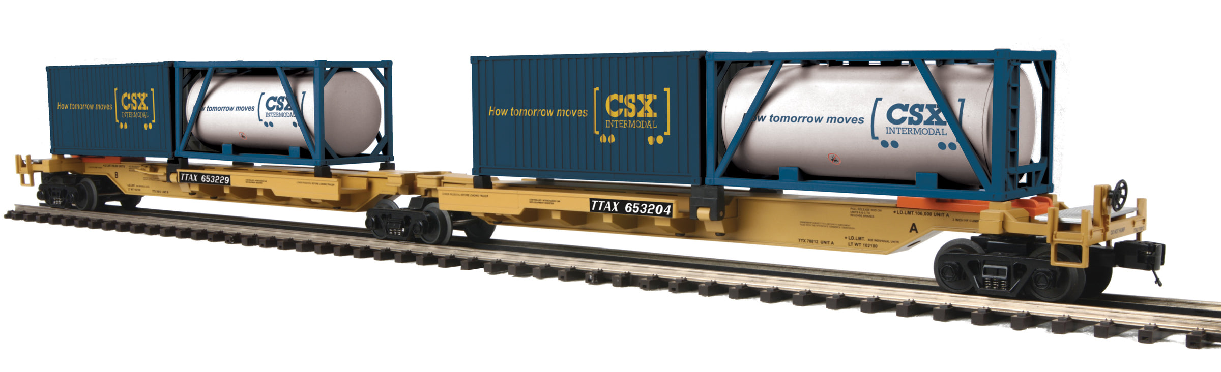 ちむだん MTH 20-95298 O TTX CSX Spine Car Set w/Tank Container & 20