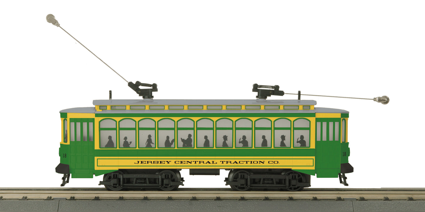MTH 30-5169-1 O-27 Jersey Central Traction Brill Trolley with PS3 #18