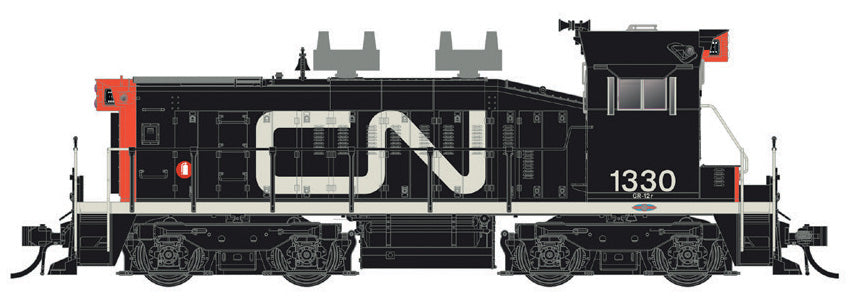 Rapido Trains 26042 HO Canadian National Noodle SW1200RS Diesel Loco DC #1331