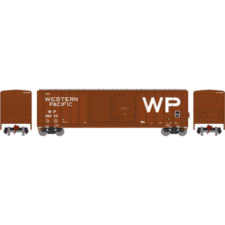 Athearn 17547 N Western Pacific 50' FMC Double Door Boxcar #38069