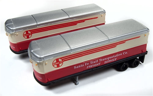 Classic Metal Works 51179 N Mini Metals Santa Fe AeroVan Trailers (Pack of 2)