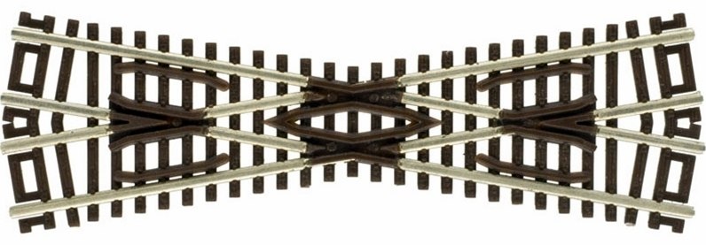 Atlas 2813 Z Code 55 Nickel Silver 19° Crossing Crossover Track