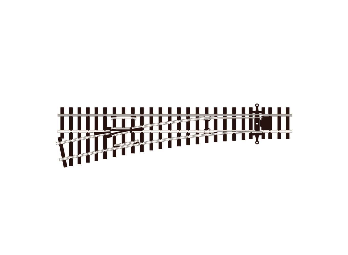 Peco SL-U1552 HON3 Code 70 Medium Radius Left Hand 2-Way Switch Turnout