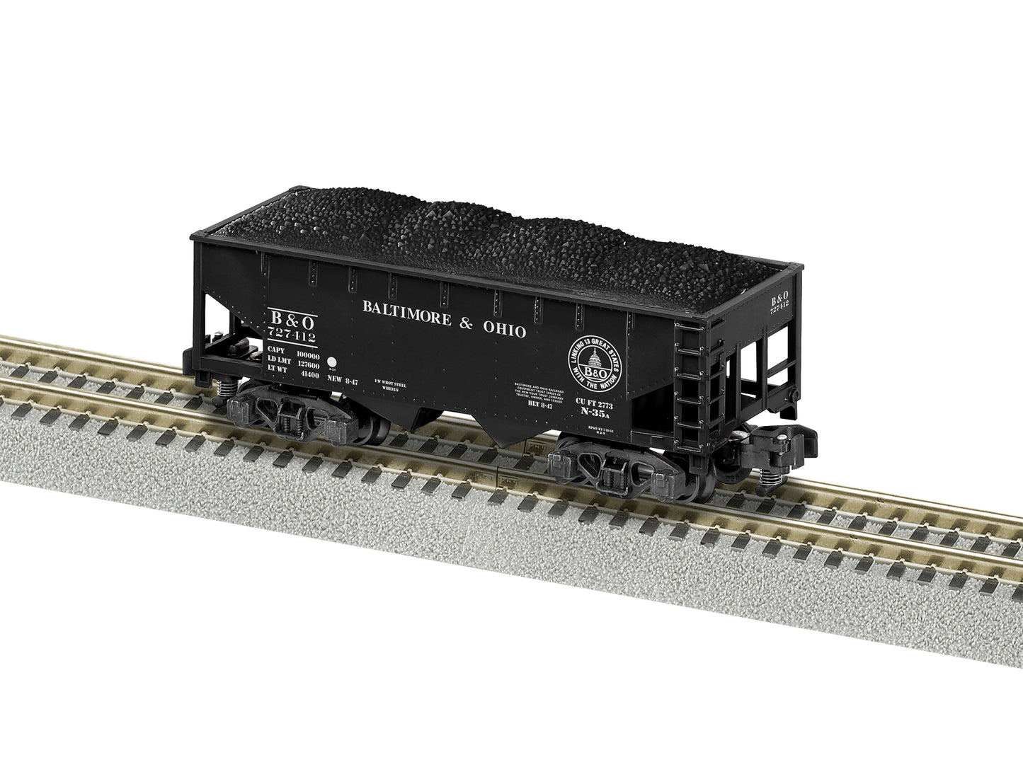 American Flyer 6-44094 S Baltimore and Ohio 2-Bay Hopper #727412