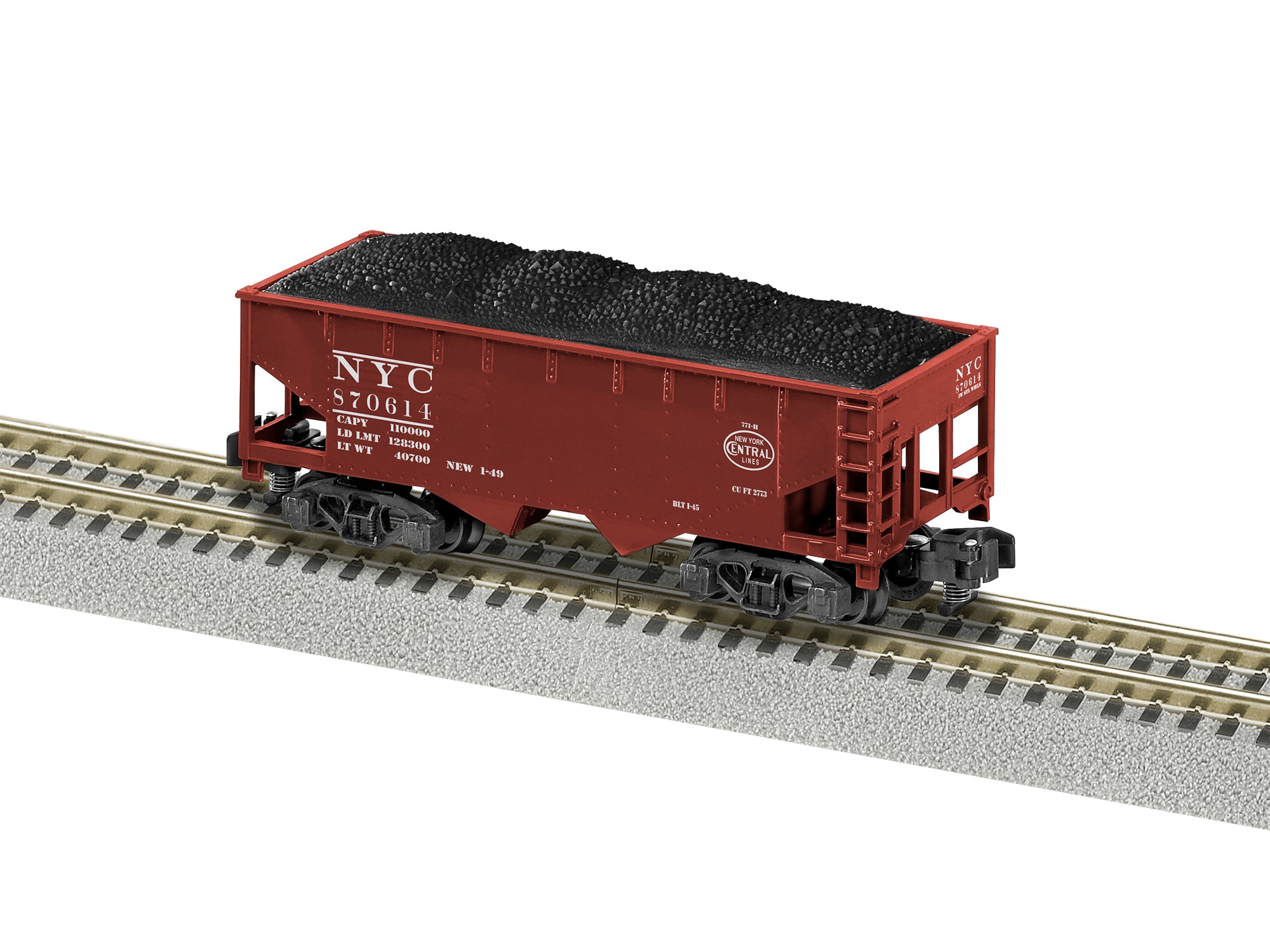 American Flyer 6-44103 S New York Central 2-Bay Hopper Car #870614 – Trainz