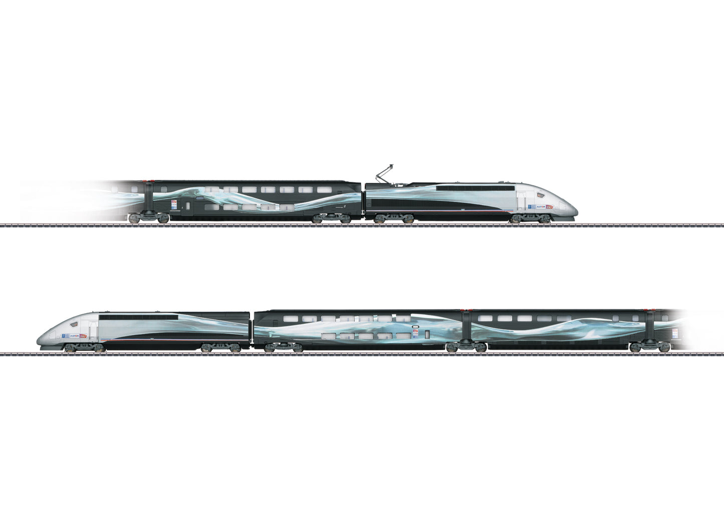Marklin 37797 HO French Railways TGV Duplex V 150 High-Speed Record Train Only