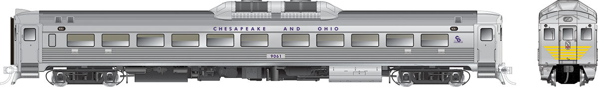 Rapido Trains 16122 HO Chesapeake & Ohio Phase 1b Budd RDC-1 #9061